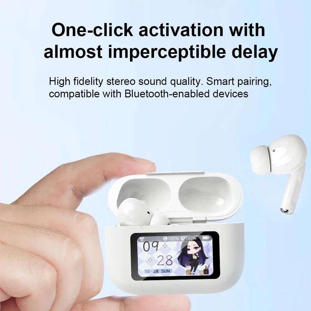 ERAZER AI Translator TWS New Air Pro Wireless Bluetooth Earphones Touch Screen Low Latency HiFi Sound Earbuds for IPhone Android