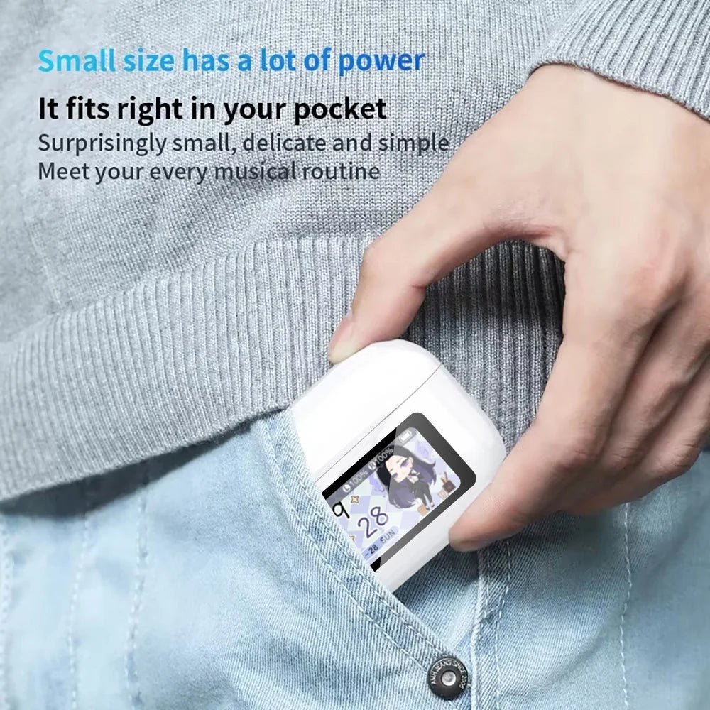 ERAZER AI Translator TWS New Air Pro Wireless Bluetooth Earphones Touch Screen Low Latency HiFi Sound Earbuds for IPhone Android