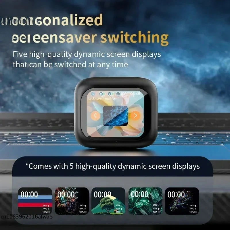 Lenovo Bluetooth Headphones Full Touch Screen Headset Bluetooth 5.4 ANC-ENC Noise Cancelling Earphones Wireless In-Ear Earbuds