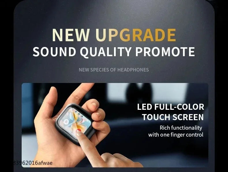 Lenovo Bluetooth Headphones Full Touch Screen Headset Bluetooth 5.4 ANC-ENC Noise Cancelling Earphones Wireless In-Ear Earbuds