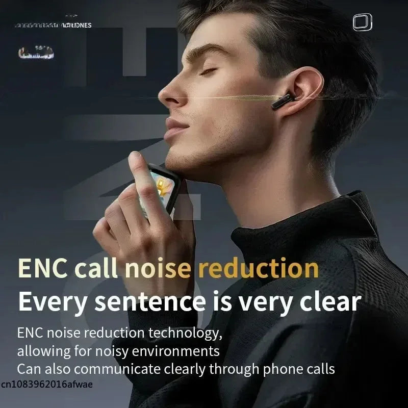 Lenovo Bluetooth Headphones Full Touch Screen Headset Bluetooth 5.4 ANC-ENC Noise Cancelling Earphones Wireless In-Ear Earbuds